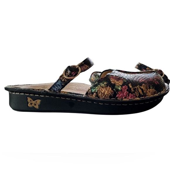 Alegria Paloma Multicolor Floral Embossed Mary Jane Clogs Size 8 - Picture 5 of 8